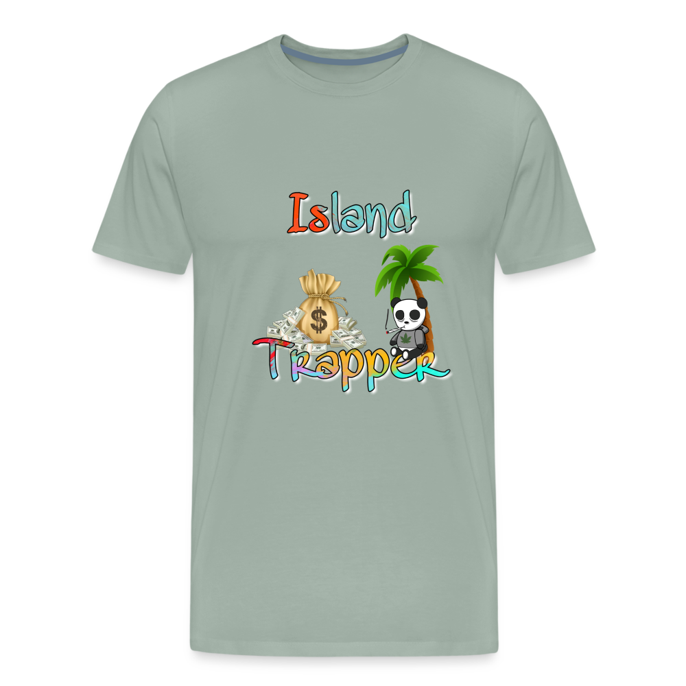 Island Trapper t-shirt men - steel green